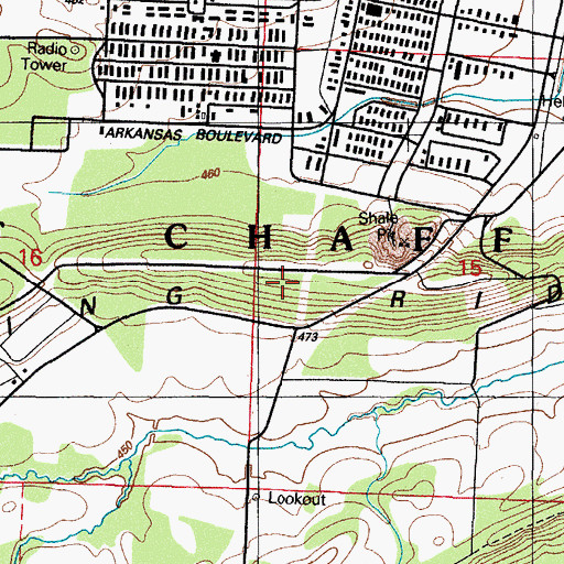 Topographic Map of Spredding Ridge, AR