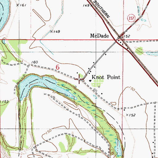 Topographic Map of Atkins Gas Field, LA