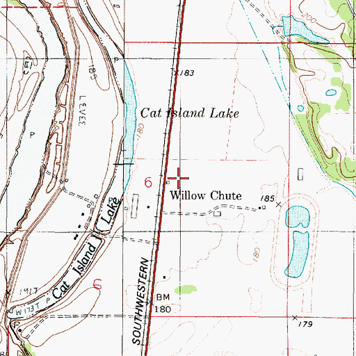 Topographic Map of Benton High School, LA