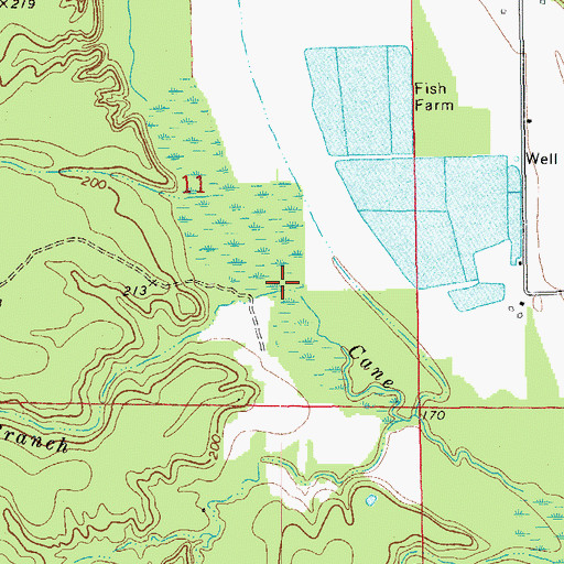 Topographic Map of Spring Branch, AR