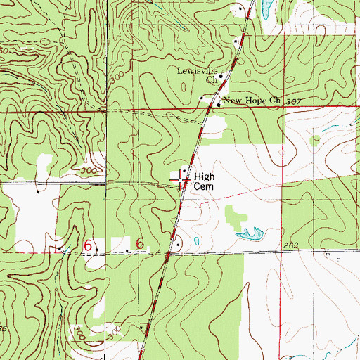 Topographic Map of Collinsburg Oil Field, LA