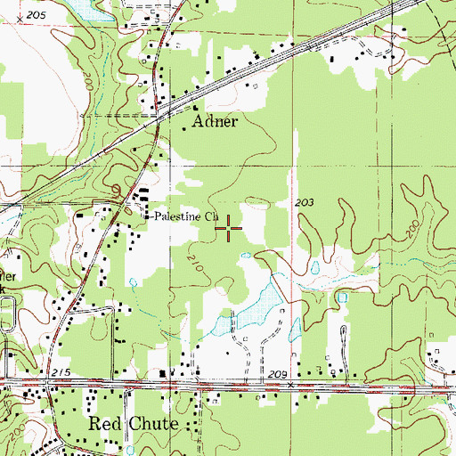 Topographic Map of Country Place, LA