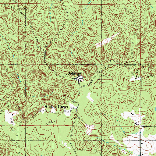 Topographic Map of Dogwood Boy Scout Camp, LA