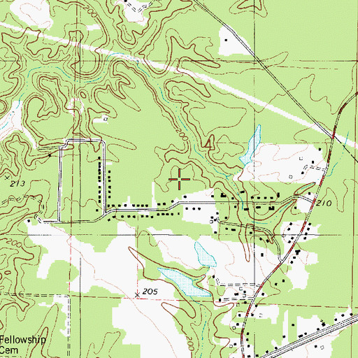 Topographic Map of Dogwood Estates, LA