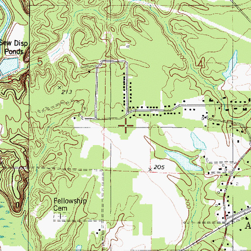 Topographic Map of Dogwood Forest, LA