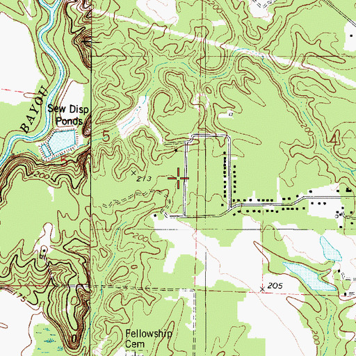 Topographic Map of Dogwood Park, LA