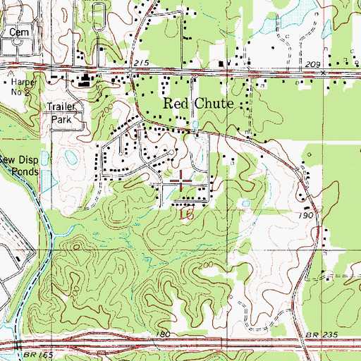 Topographic Map of Espanita Village, LA