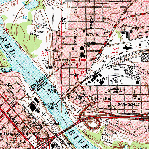 Topographic Map of First United Pentecostal Church, LA