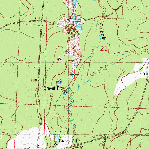 Topographic Map of Spring Branch, AR