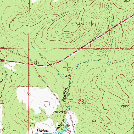 Topographic Map of Millers Bluff Oil and Gas Field, LA