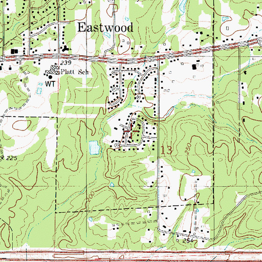 Topographic Map of Mimosa Gardens, LA