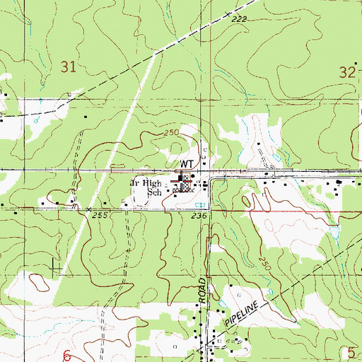 Topographic Map of Princeton Elementary School, LA