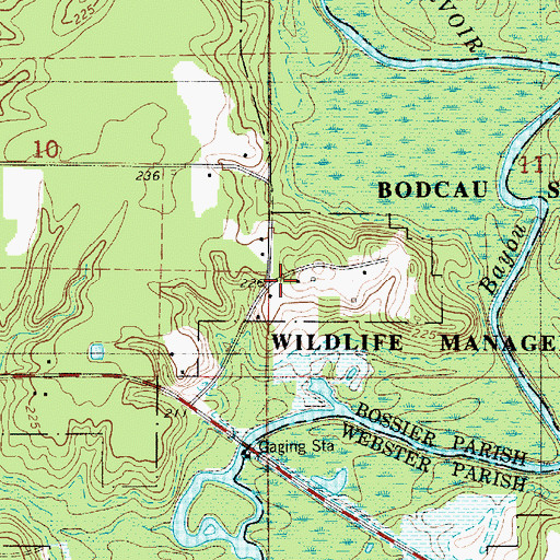 Topographic Map of Stroud Bridge Oil Field, LA
