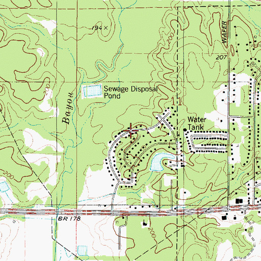 Topographic Map of Tall Timbers, LA