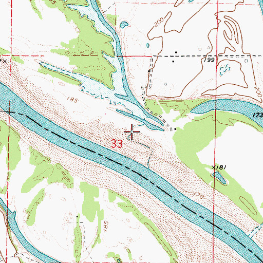 Topographic Map of Wardview Oil Field, LA