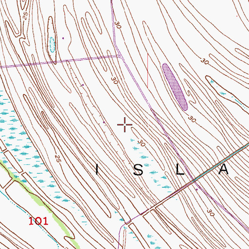 Topographic Map of Grand Swamp, LA