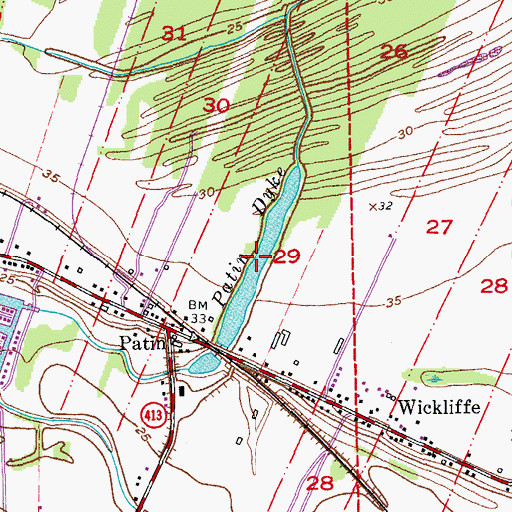 Topographic Map of Lake Pattin, LA
