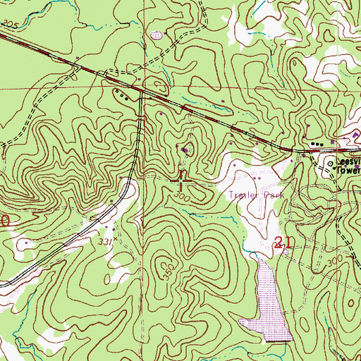 Topographic Map of Tower Estates Number 2, LA