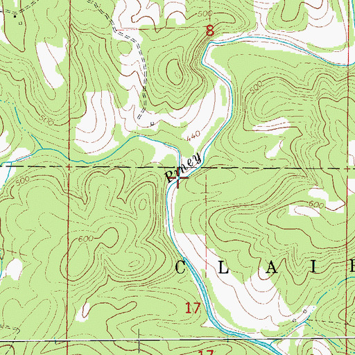Topographic Map of Spring Creek, AR
