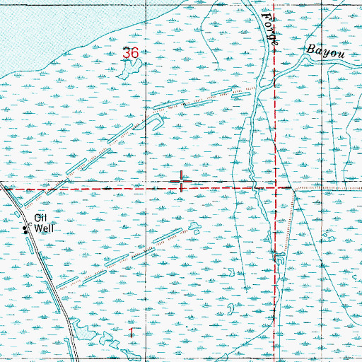Topographic Map of Blue Buck Pont Gas Field, LA
