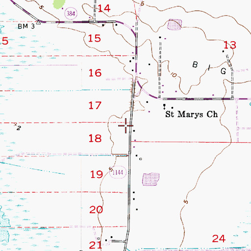 Topographic Map of Grand Lake School (historical), LA