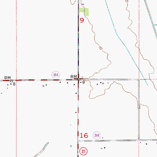 Topographic Map of Hacketts Corner, LA