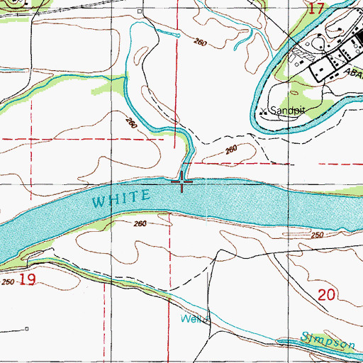 Topographic Map of Spring Creek, AR