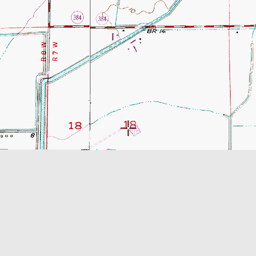 Topographic Map of North Sweet Lake Oil Field, LA