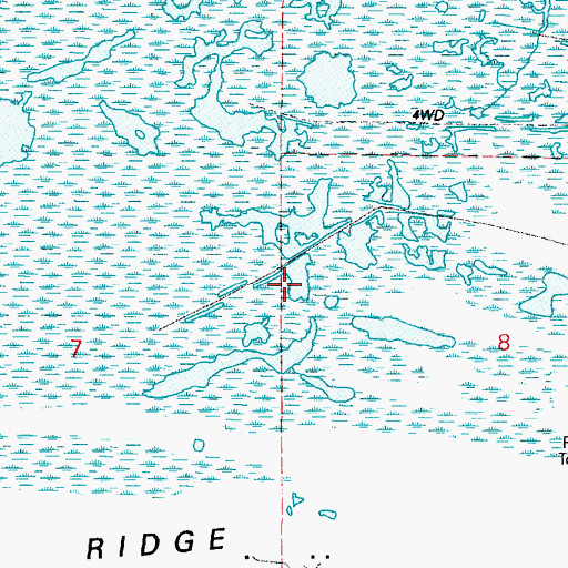 Topographic Map of Northwest Johnson Bayou Gas Field, LA