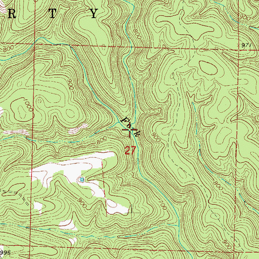 Topographic Map of Spring Creek, AR