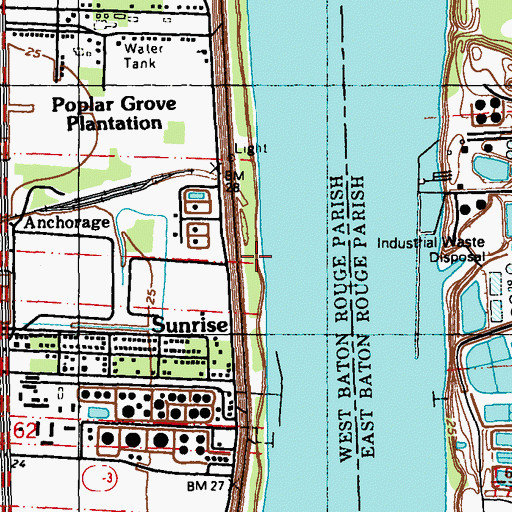 Topographic Map of Anchorage Landing, LA