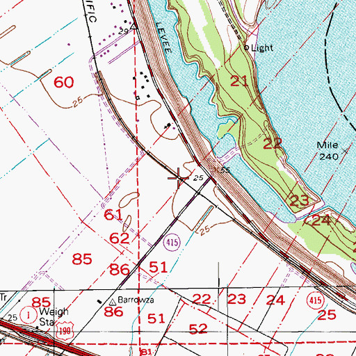 Topographic Map of Barroza (historical), LA