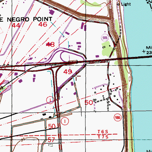 Topographic Map of Belair Plantation (historical), LA
