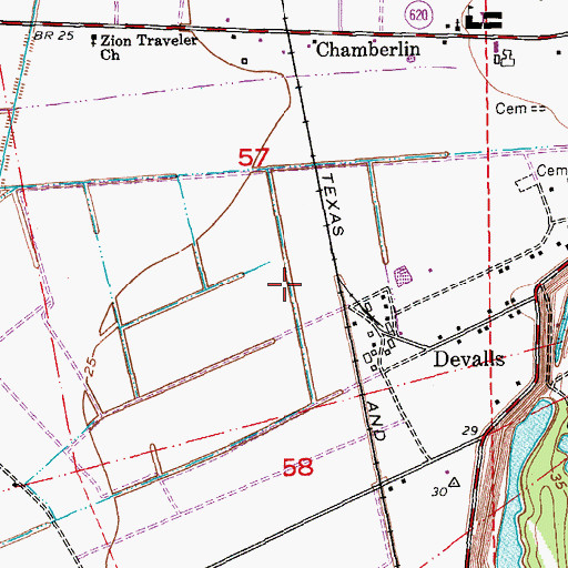 Topographic Map of Camp Plantation (historical), LA