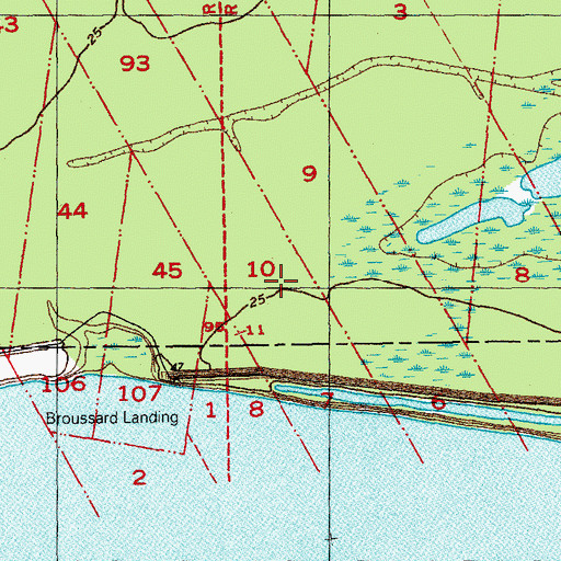 Topographic Map of Clara Belle Plantation (historical), LA