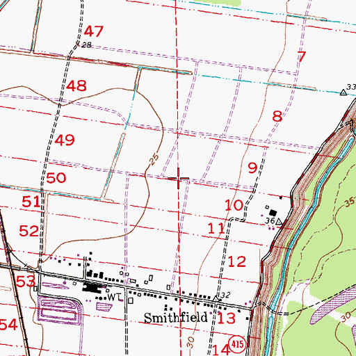 Topographic Map of Clarkland Plantation (historical), LA