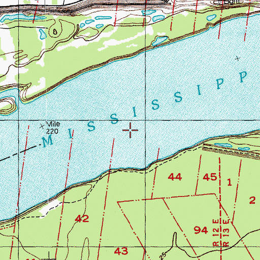 Topographic Map of Comeaux Landing, LA