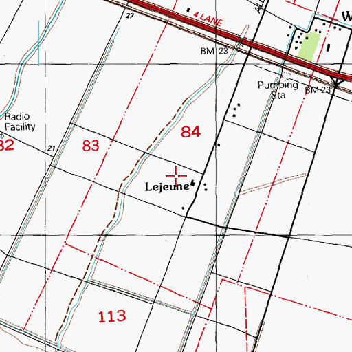 Topographic Map of East Lobdell Gas Field, LA