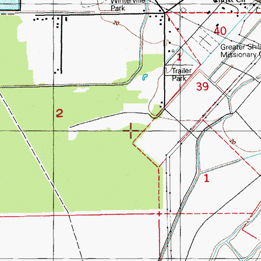 Topographic Map of Lobdell Oil and Gas Field, LA