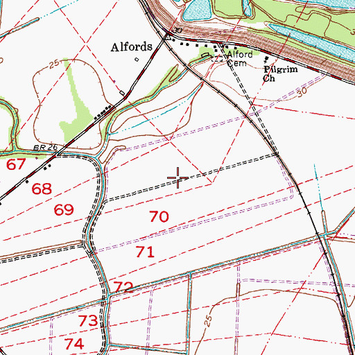 Topographic Map of Lobdells Plantation (historical), LA