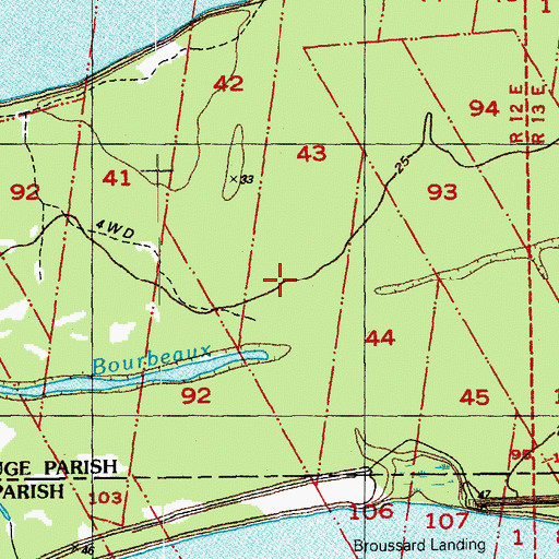 Topographic Map of Morrisonville Oil Field, LA