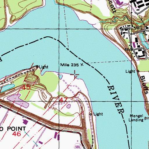 Topographic Map of Point Place Landing, LA
