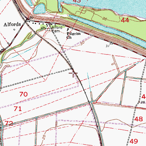Topographic Map of Rose Hill (historical), LA