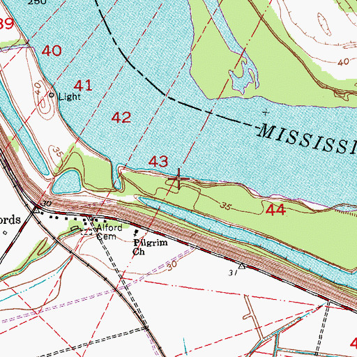 Topographic Map of Rose Hill Landing, LA