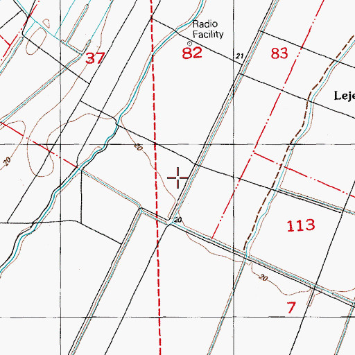 Topographic Map of Saint Rock Church (historical), LA