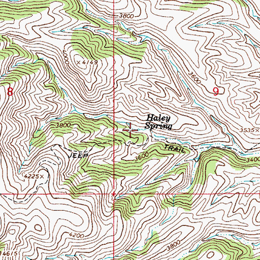 Topographic Map of Haley Spring, AZ