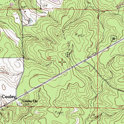 Topographic Map of Couley School (historical), LA