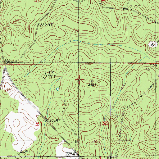 Topographic Map of Kisatchie National Forest, LA