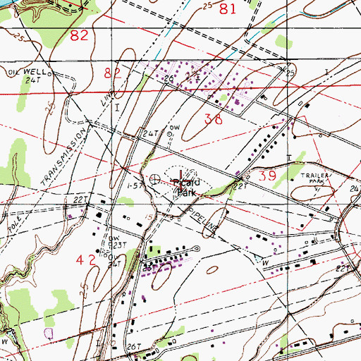 Topographic Map of Picard Park, LA