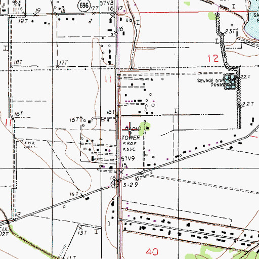 Topographic Map of KROF-KDSC Radio Tower, LA
